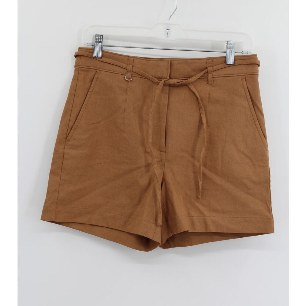 LOFT Shorts size 2 Cotton Linen Brown NEW
